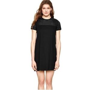 Gap • eyelet detail short sleeve a line mini dress